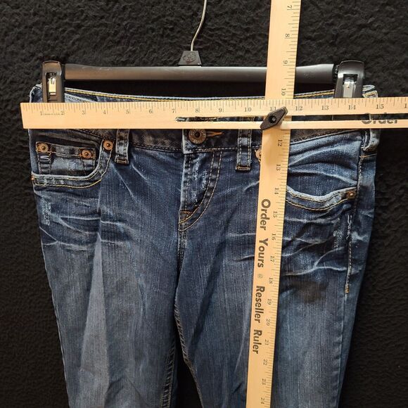 Silver Jeans Womens Jeans Blue Size 27/33 Cotton Blend Aiko Button Zip Closure - Picture 3 of 12